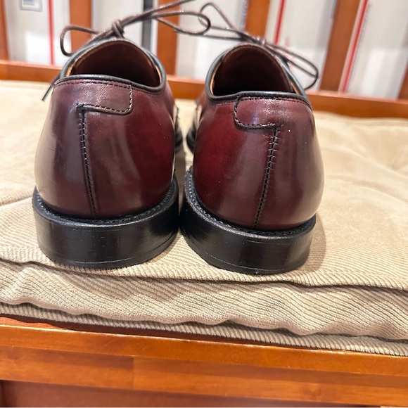 Allen Edmonds Burgundy Leather Cap-Toe Derbys - Picture 12 of 14
